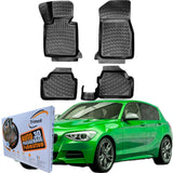Trimak Autofußmatten kompatibel mit BMW 1ér F20 & F21 (2011-2019) Auto Allwetter Gummimatten