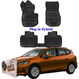 Trimak Autofußmatten kompatibel mit BMW 2'er U06 Active Tourer Plug-in-Hybrid Auto Allwetter Gummimatten