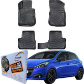Trimak Autofußmatten kompatibel mit PEUGEOT 208 1.Gen. 2012-2019 Auto Allwetter Gummimatten