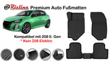 Premium Autofußmatten kompatibel mit Peugeot 208 II 2019 - 2025 Gummimatten
