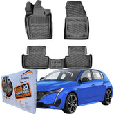 Trimak Autofußmatten kompatibel mit Peugeot 308 3.Gen ab 2022 Auto Allwetter Gummimatten