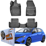 Trimak Autofußmatten kompatibel mit Peugeot 308 3.Gen ab 2022 Auto Allwetter Gummimatten