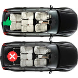 3D Auto Fußmatten & 7 Sitzer Kofferraumwanne Set Kompatibel mit VOLVO XC90 2.Gen HYBRID ab 2015