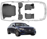 3D Fußmatten & Kofferraumwanne Auto Set Kompatibel mit Mercedes E Klasse W214 ab 2013 Sedan Limousine