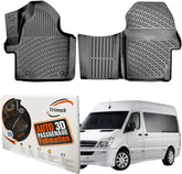Trimak Autofußmatten kompatibel mit Mercedes SPRINTER 2006–2018 W906 Kleinbus Auto Allwetter Gummimatten