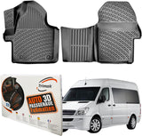 Trimak Autofußmatten kompatibel mit Mercedes SPRINTER 2006–2018 W906 Kleinbus Auto Allwetter Gummimatten