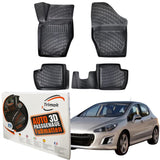 Trimak Autofußmatten kompatibel mit Peugeot 308 1.Gen 2007-2013 Auto Allwetter Gummimatten