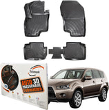 Trimak Autofußmatten kompatibel mit Mitsubishi Outlander 2.Gen CW0W 2006–2012 Auto Allwetter Gummimatten