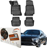 Trimak Autofußmatten kompatibel mit Mercedes-Benz E-Klasse Coupé C 238 2016-2023 Auto Allwetter Gummimatten