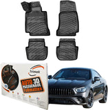 Trimak Autofußmatten kompatibel mit Mercedes-Benz E-Klasse Coupé C 238 2016-2023 Auto Allwetter Gummimatten