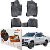 Trimak Autofußmatten kompatibel mit Mercedes-Benz X-Klasse W470 2017 - 2020 Auto Allwetter Gummimatten