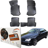 Trimak Autofußmatten kompatibel mit Mercedes-Benz CLK C209 2002-2010 Auto Allwetter Gummimatten