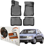Trimak Autofußmatten kompatibel mit Mercedes S-Klasse W140 Kurz 1991-1998 Auto Allwetter Gummimatten