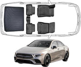3D Fußmatten & Kofferraumwanne Auto Set Kompatibel mit Mercedes-Benz A Klasse V177 Sedan Limousine