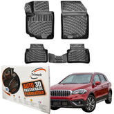 Trimak Autofußmatten kompatibel mit Suzuki SX4 S-Cross 1.Gen 2013–2021 Auto Allwetter Gummimatten