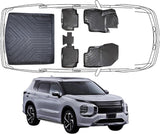 3D Fußmatten & Kofferraumwanne Auto Set Kompatibel mit Mitsubishi Outlander Hybrid Typ CW0 2015 - 2021