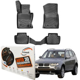 Trimak Autofußmatten kompatibel mit BMW X3 E83 2003–2010 Auto Allwetter Gummimatten