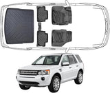 3D Fußmatten & Kofferraumwanne Auto Set Kompatibel mit Land Rover Freelander 2 Typ LF 2006–2014