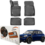 Trimak Autofußmatten kompatibel mit Mini Countryman 1.Gen R60 2010-2016 Auto Allwetter Gummimatten