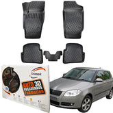 Trimak Autofußmatten kompatibel mit Škoda Fabia I 1999-2007 Auto Allwetter Gummimatten