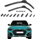 Trimak Flat Wiper Blade Scheibenwischer-Set AUDI A1 ab 2018 GB 26 & 18 zoll (65 & 45 cm)