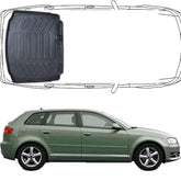 Trimak Kofferraumwanne kompatibel mit Audi A3 8P Sportback 2003 - 2013