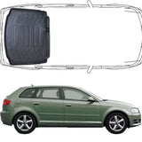 Trimak Kofferraumwanne kompatibel mit Audi A3 8P Sportback 2003 - 2013