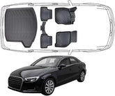 3D Fußmatten & Kofferraumwanne Auto Set Kompatibel mit Audi A3 Sedan Limousine 8Y 2020 - 2024