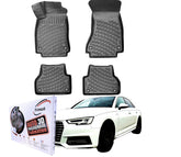 Trimak Autofußmatten kompatibel mit Audi A4 B8 (2008-2014) Auto Allwetter Gummimatten