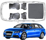 3D Fußmatten & Kofferraumwanne Auto Set Kompatibel mit Audi A4 Kombi 2007 - 2015 B8