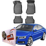 Trimak Autofußmatten kompatibel mit Audi A5 8T (2007 - 2016) Auto Allwetter Gummimatten