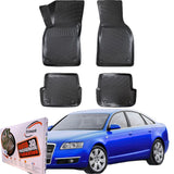Trimak Autofußmatten kompatibel mit Audi A6 C6 (2004 - 2011) Auto Allwetter Gummimatten