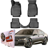 Trimak Autofußmatten kompatibel mit Audi A6 C8 ab 2019 Auto Allwetter Gummimatten