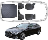 3D Fußmatten & Kofferraumwanne Auto Set Kompatibel mit Audi A6 C8 Avant Kombi ab 2018