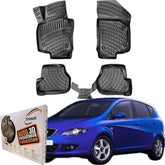 Trimak Autofußmatten kompatibel mit SEAT ALTEA **Kein XL** Auto Allwetter Gummimatten