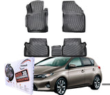 Trimak Autofußmatten kompatibel mit Toyota Auris E180 2012–2019 (kein Hybrid) Auto Allwetter Gummimatten
