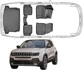 3D Fußmatten & Obere Kofferraumwanne Auto Set Kompatibel mit Jeep Avenger EV ab 2023