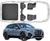 3D Fußmatten & Kofferraumwanne Auto Set Kompatibel mit BMW IX ab 2022