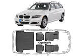 3D Fußmatten & Kofferraumwanne Auto Set Kompatibel mit BMW 3ér F31 F30 Touring Kombi 2012 - 2019