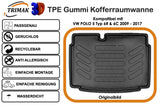 Trimak * Untere * Kofferraumwanne kompatibel mit VW POLO 5 Typ 6R & 6C 2009 - 2017