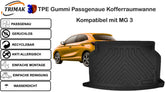 Trimak Kofferraumwanne kompatibel mit MG 3 Feste kofferraumboden Kofferraummatte