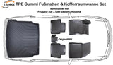 3D Fußmatten & Kofferraumwanne Auto Set Kompatibel mit Peugeot 508 II Sedan Limousine 2018-2025