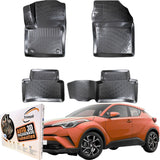 Trimak Autofußmatten kompatibel mit Toyota C-HR 1.Gen 2016 -2023 Auto Allwetter Gummimatten
