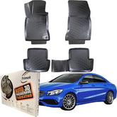 Trimak Autofußmatten kompatibel mit Mercedes CLA (C117) 2013 - 2019 Auto Allwetter Gummimatten