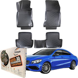 Trimak Autofußmatten kompatibel mit Mercedes CLA (C117) 2013 - 2019 Auto Allwetter Gummimatten