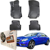 Trimak Autofußmatten kompatibel mit Mercedes CLS (W218) 2011-2018 Auto Allwetter Gummimatten