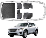 3D Fußmatten & Kofferraumwanne Auto Set Kompatibel mit Mazda CX-5 1. Gen KE 2011–2017