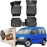 Trimak Autofußmatten kompatibel mit VW CADDY (2004 - 2015) Auto Allwetter Gummimatten
