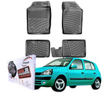 Trimak Autofußmatten kompatibel mit Renault Clio II Typ B 1998–2012 Auto Allwetter Gummimatten