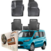 Trimak Autofußmatten kompatibel mit FORD Transit Connect 2.Gen. (2013-2021) Auto Allwetter Gummimatten
